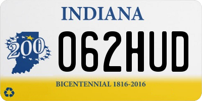 IN license plate 062HUD