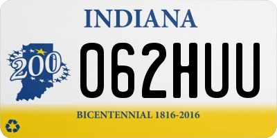 IN license plate 062HUU