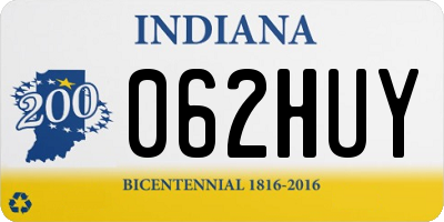 IN license plate 062HUY