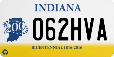 IN license plate 062HVA