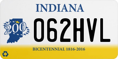 IN license plate 062HVL