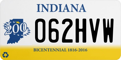 IN license plate 062HVW