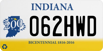 IN license plate 062HWD