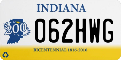 IN license plate 062HWG