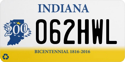 IN license plate 062HWL