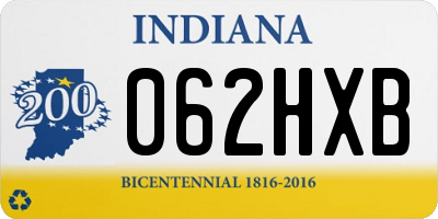 IN license plate 062HXB