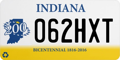 IN license plate 062HXT