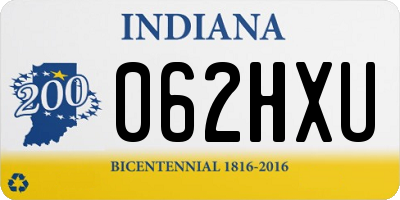 IN license plate 062HXU