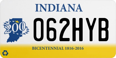 IN license plate 062HYB