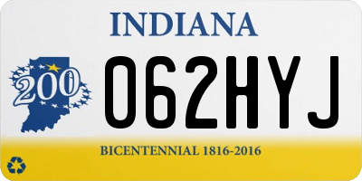 IN license plate 062HYJ
