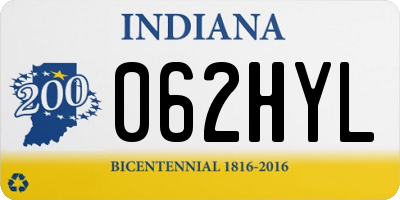 IN license plate 062HYL