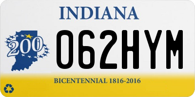 IN license plate 062HYM