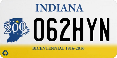 IN license plate 062HYN