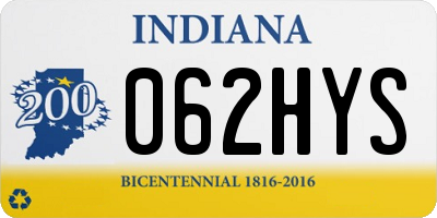 IN license plate 062HYS