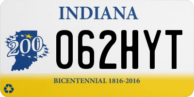 IN license plate 062HYT