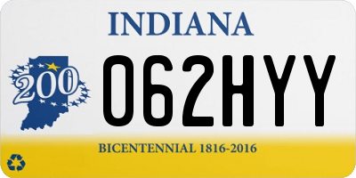 IN license plate 062HYY