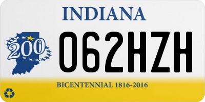IN license plate 062HZH