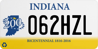 IN license plate 062HZL