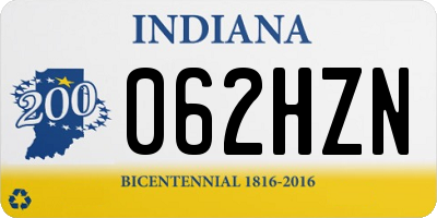 IN license plate 062HZN