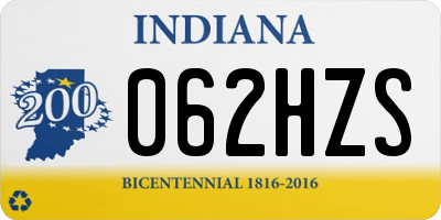 IN license plate 062HZS