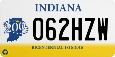 IN license plate 062HZW