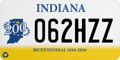 IN license plate 062HZZ