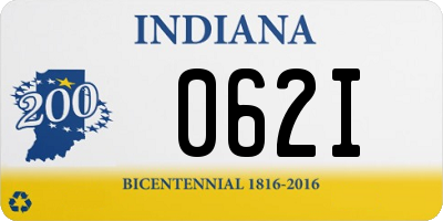 IN license plate 062I