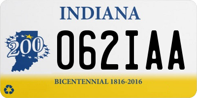 IN license plate 062IAA
