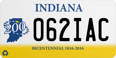 IN license plate 062IAC