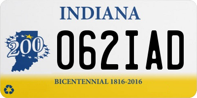IN license plate 062IAD