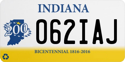 IN license plate 062IAJ
