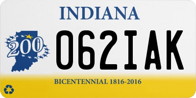 IN license plate 062IAK