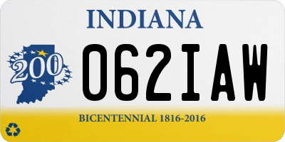IN license plate 062IAW