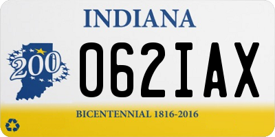 IN license plate 062IAX