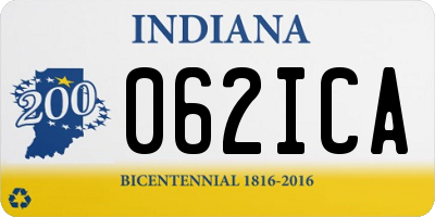 IN license plate 062ICA