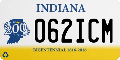 IN license plate 062ICM