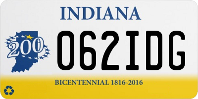 IN license plate 062IDG