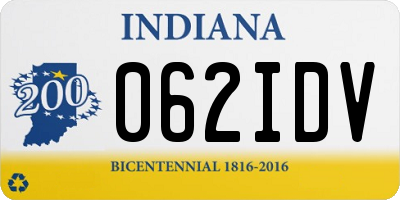 IN license plate 062IDV