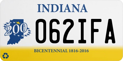 IN license plate 062IFA
