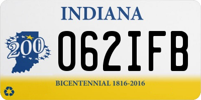 IN license plate 062IFB