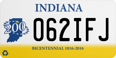 IN license plate 062IFJ
