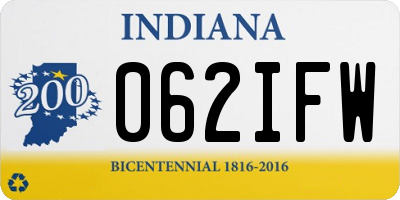 IN license plate 062IFW