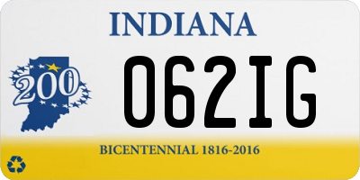 IN license plate 062IG