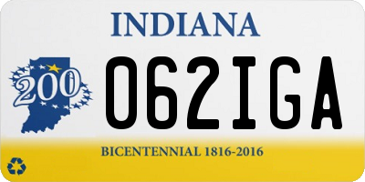 IN license plate 062IGA
