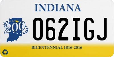 IN license plate 062IGJ