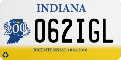 IN license plate 062IGL