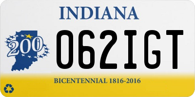 IN license plate 062IGT