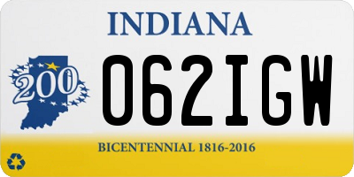 IN license plate 062IGW