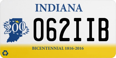 IN license plate 062IIB