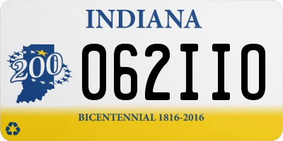 IN license plate 062IIO